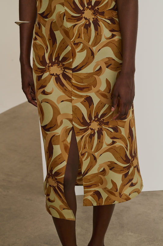 Robe Ella - Orange/Argile - Soie - Femme