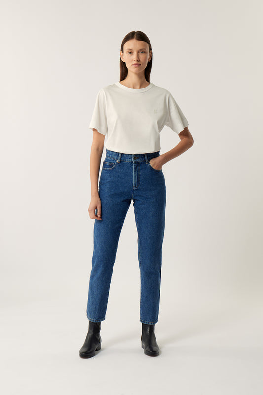 Jean Barney - Denim Bleu Delave - Coton - Femme