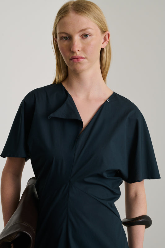 Robe Ella - Bleu Nuit - Coton - Femme