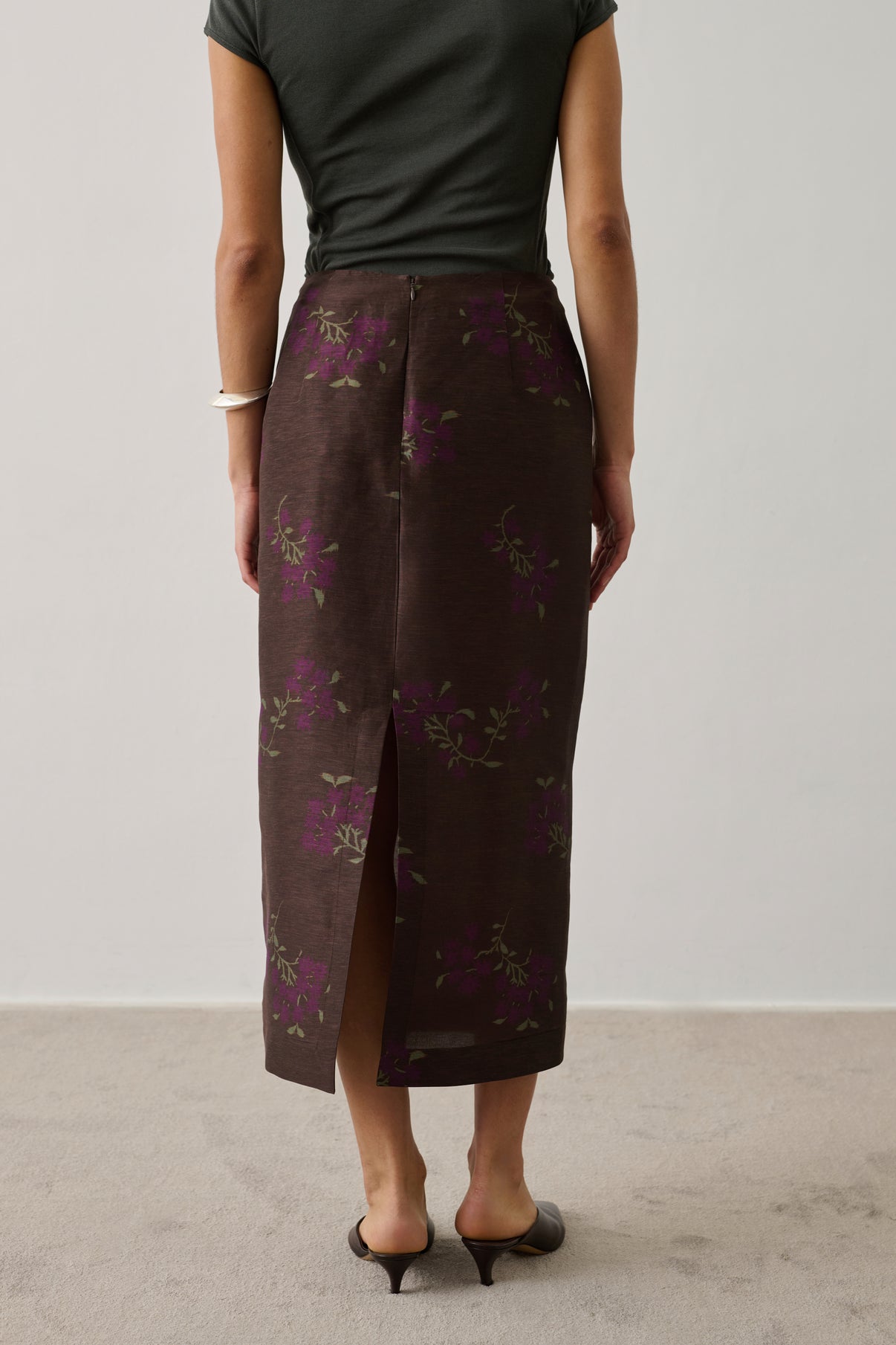 Jupe Helia - Marron/Violet - Lin - Femme vue 5