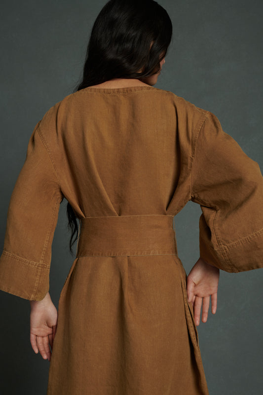 Robe Vercors - Camel - Lin - Femme