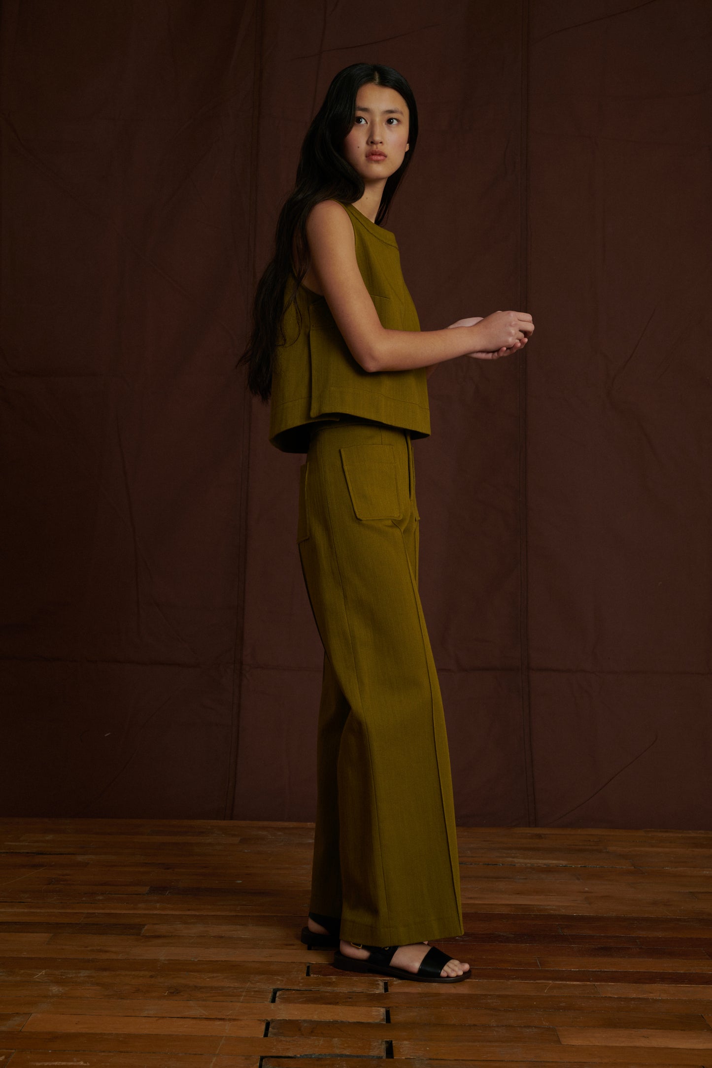 Top Pampa - Kaki - Coton - Femme