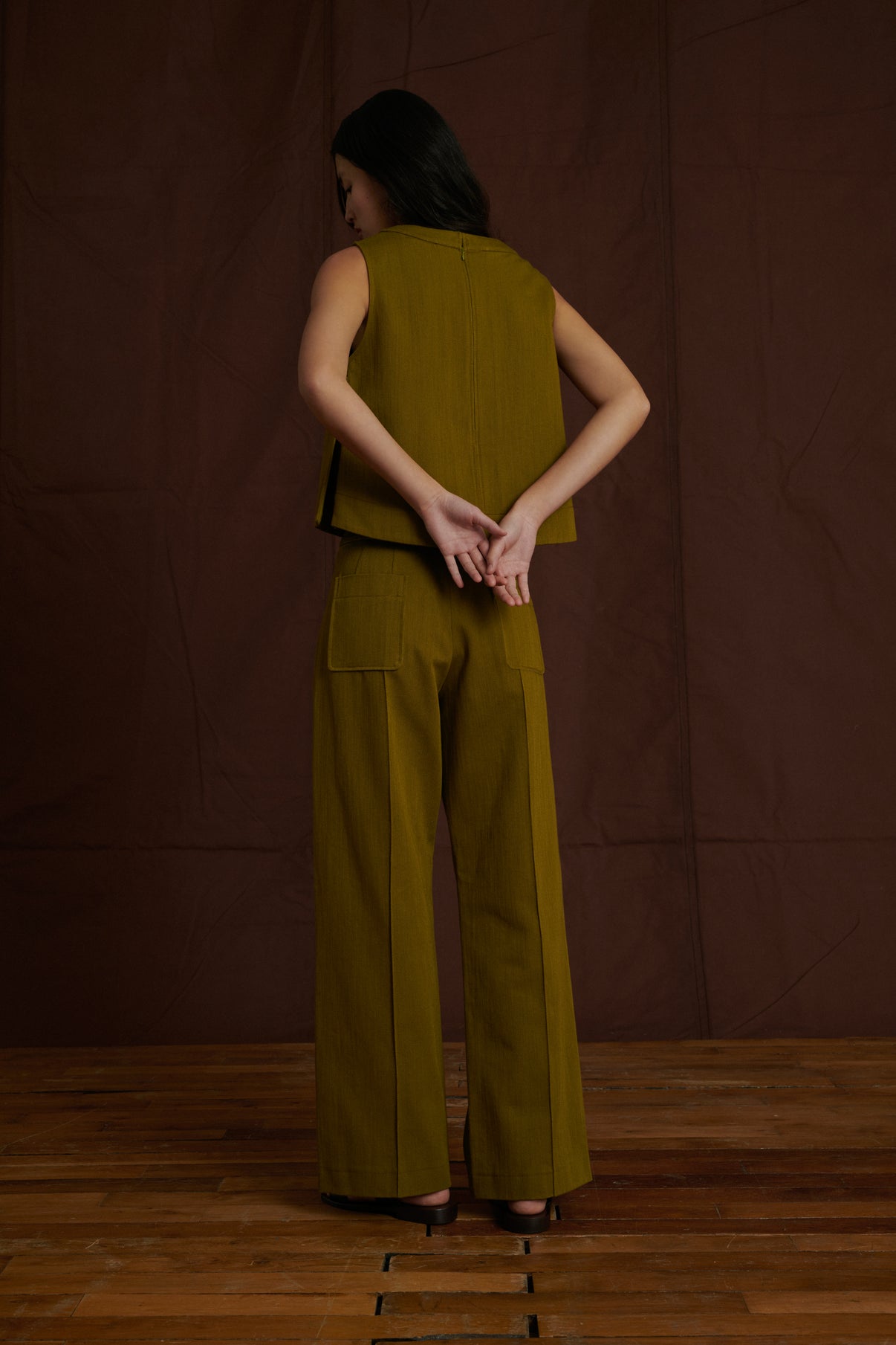 Top Pampa - Kaki - Coton - Femme vue 5