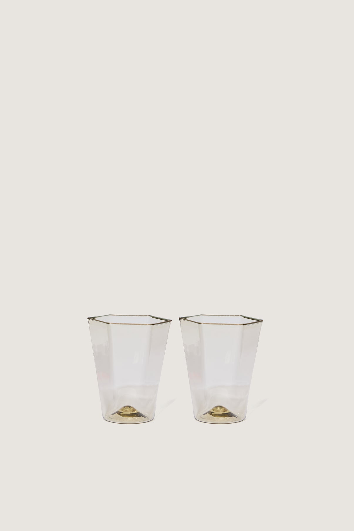 PAIRE DE VERRES DE MURANO JAUNE vue 1